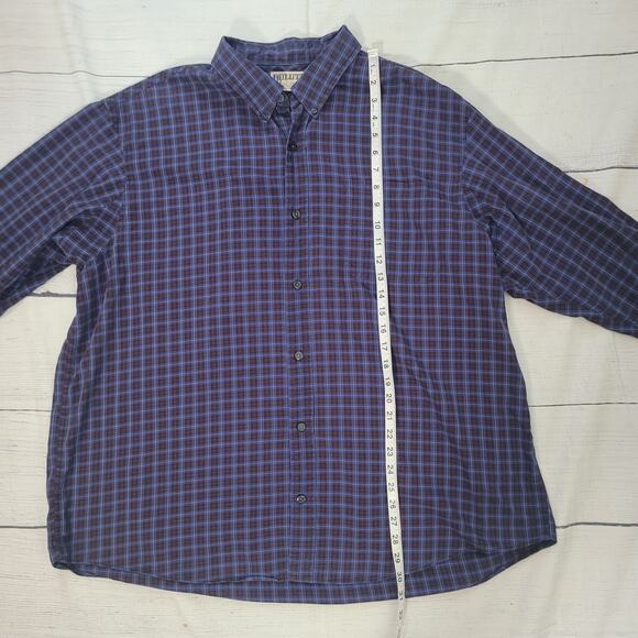 Duluth Trading Co Size 2XL Purple Plaid Button Up Wool Blend Knit Long Sleeve - Picture 6 of 7